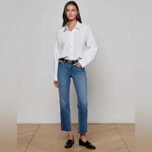 L’AGENCE Milana Slouchy Stovepipe Raw Hem Jeans 25